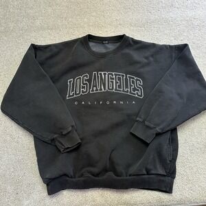 John Galt Los Angeles California Sweatshirt Womens One Size Black 26x25